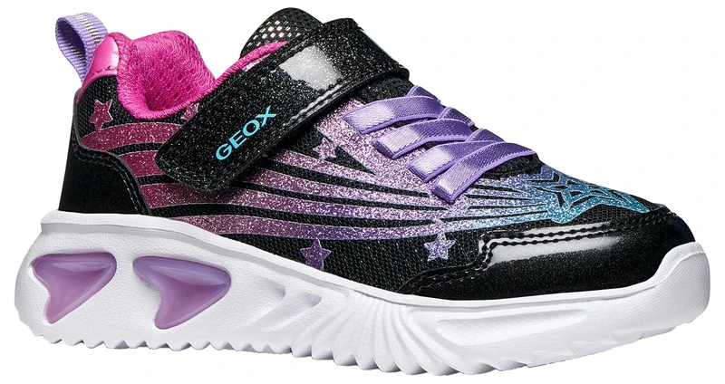 Geox Junior J Assister Girl Sneakers Black/Fuchsia 33_EU
