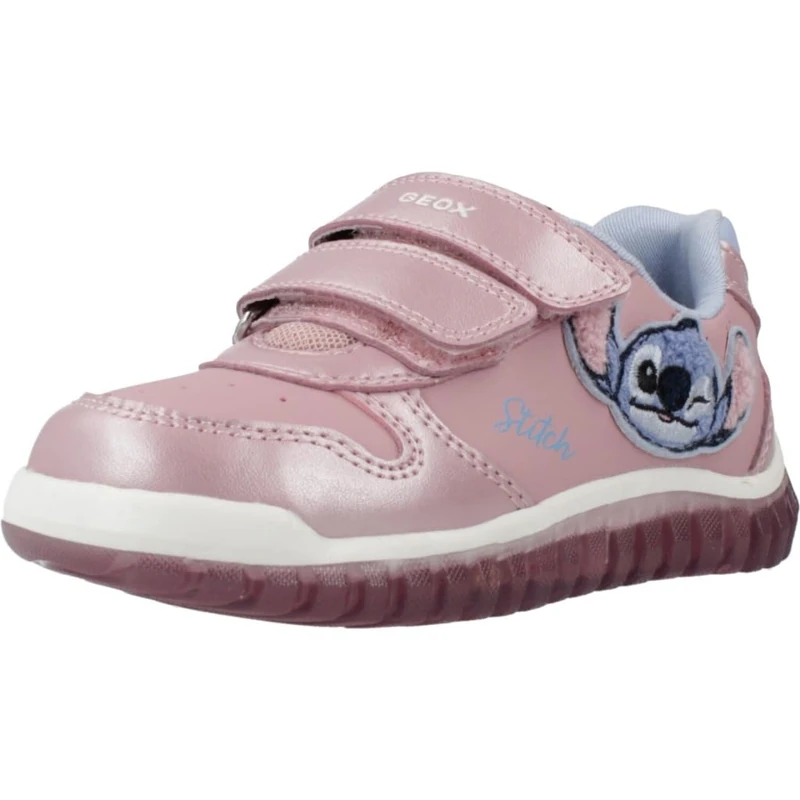 Geox Baby B LIGHTYLOO Girl Sneaker, Pink/Sky, 7 UK Child