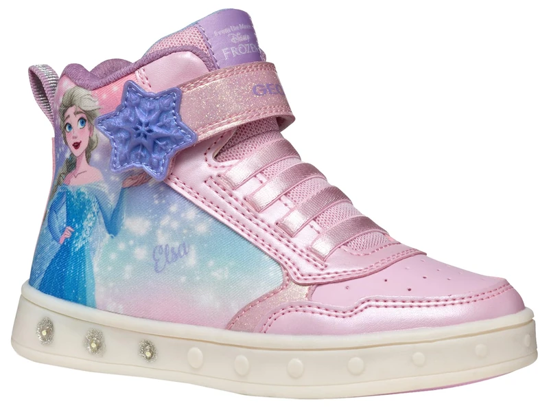 Geox J Skylin Girl Sneaker, Pink, 11.5 UK Child