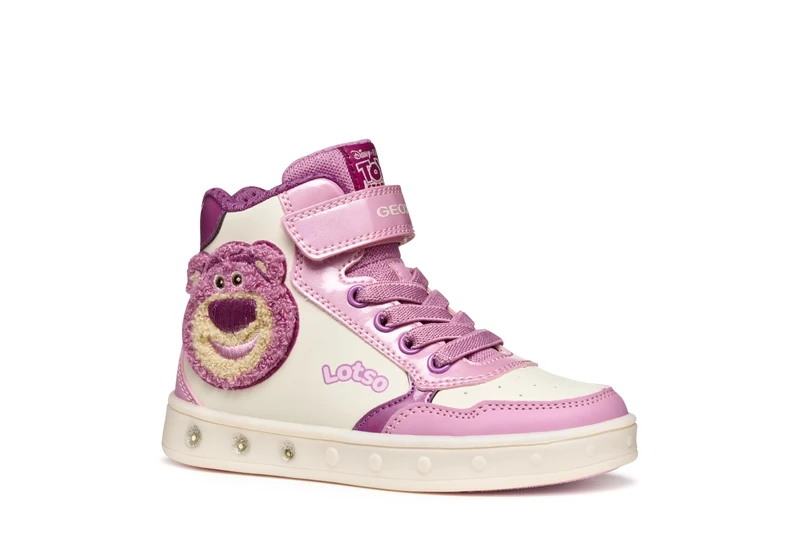 Geox Junior J Skylin Girl Sneakers Dk Pink/Lt Ivory 27_EU