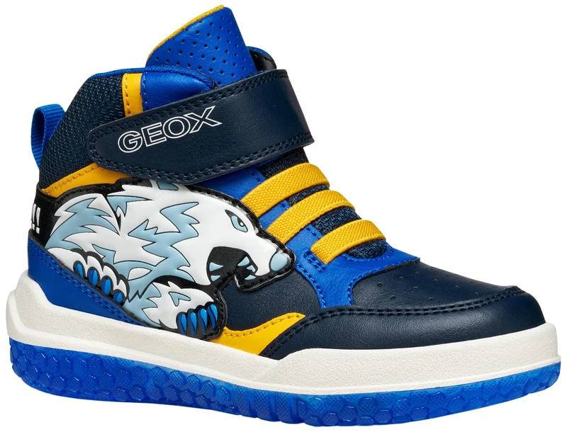 Geox Junior J Buzzerlight Boy Sneakers Navy/Yellow 34_EU