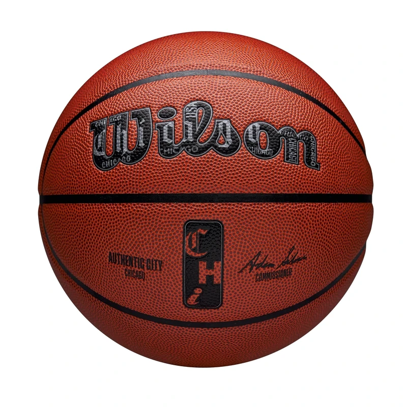 Wilson NBA Authentic Indoor/Outdoor City Basketball, 7, Brown