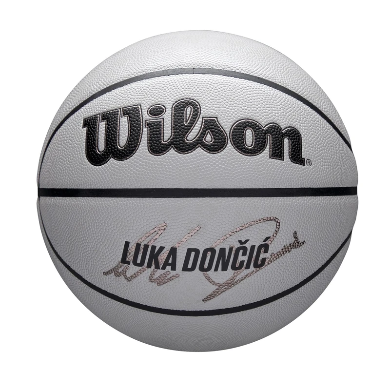 Wilson NBA Player Icon UV Basketball - Doncic, 7, Grey