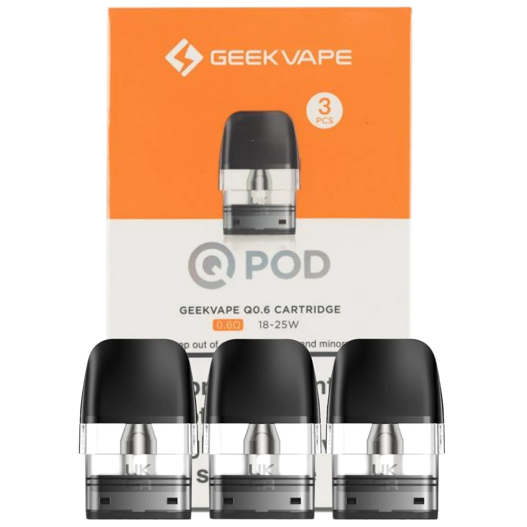 GEEKVAPE Q Top Fill 1.2 Ohm Replacement Pods, Works With SonderQ, SonderQ2, WenaxQ Kits, Sonder Q Replacement Pod, Geekvape Vaping, Pack of 3, No Nicotine