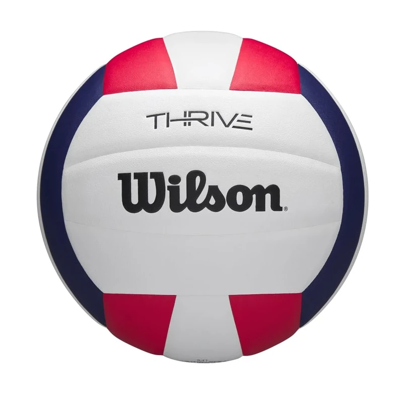 Wilson Thrive Volleyball, Provides a Silky Feel and Energetic Force, Great for Premier Performance, NFHS and USAV Approved, Official Size, Colour: Red/White/Navy