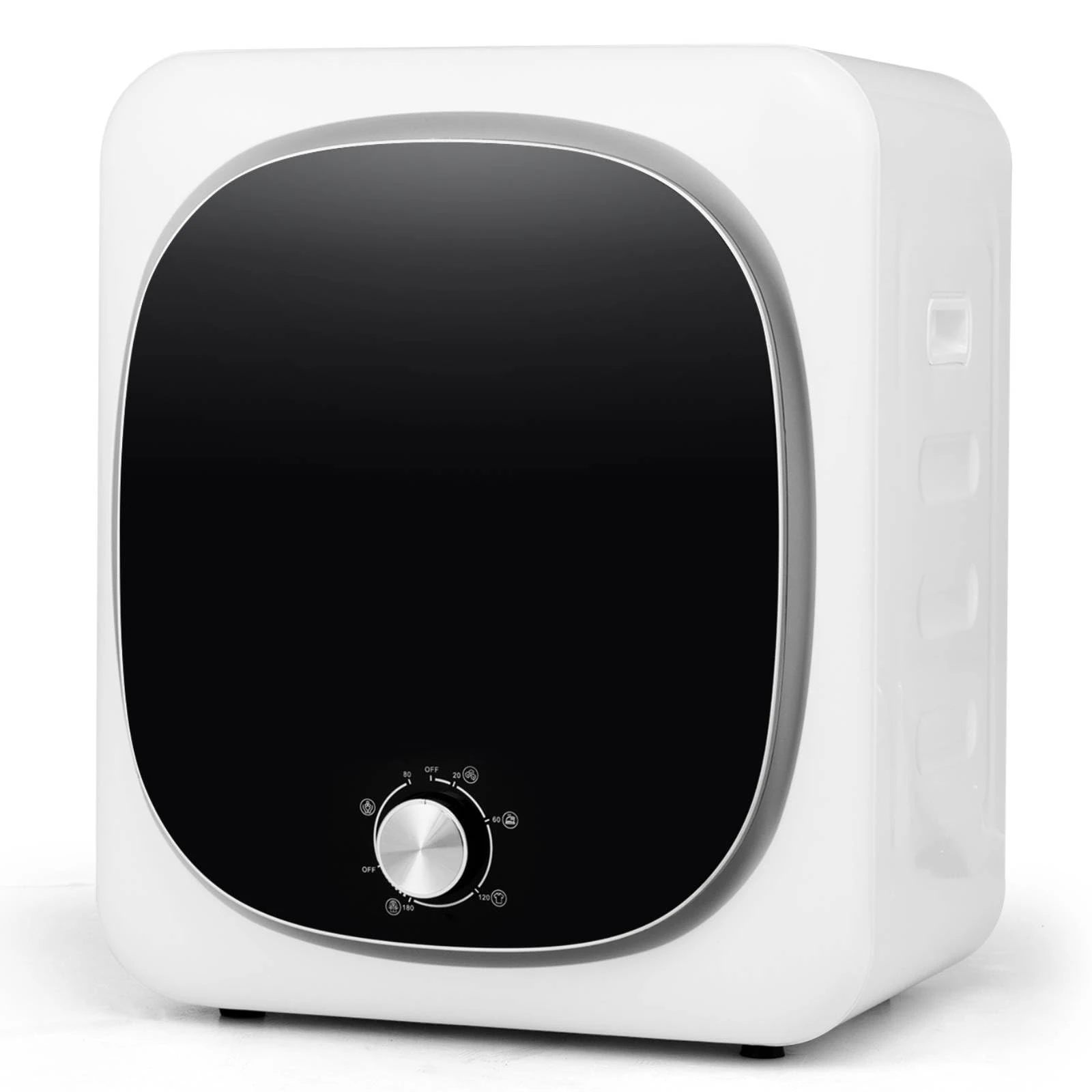 COSTWAY 4kg Mini Vented Tumble Dryer, 800W Compact Laundry Dyer with 5 Drying Modes, Stainless Steel Tub & Overheat Protection, Front Load Wall Mounted Stackable Tabletop Clothes Dryer Machine