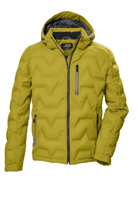 Killtec KOW 60 MN QLTD Men's Quilted Jacket with Hood/Jacket is Water-Repellent Light Moss, M, 41834-000