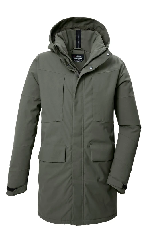Killtec KOW 80 MN PRK 41848-000 Men's Functional Parka with Zip-Off Hood Olive XL