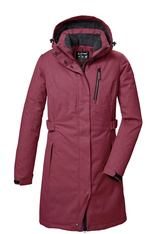 Killtec KOW 303 WMN PRK 41815-000 Women's Functional Parka with Zip-Off Hood Light Plum, 38