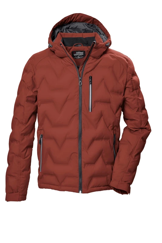 Killtec KOW 60 MN QLTD JCKT Men's Quilted Jacket with Hood/Waterproof Jacket, Brick Red, S 41834-000