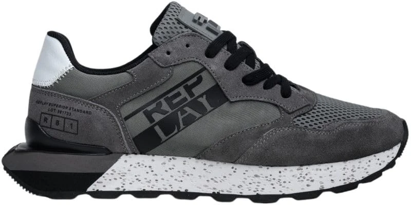 Replay Men's Dean Club Trainers, 028 Grey, 44 EU, 028 Grey, 10 UK