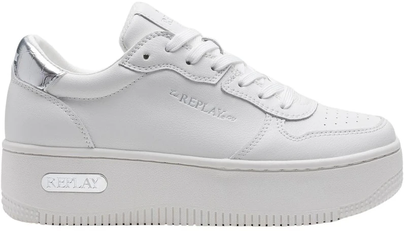 Replay Women Epic High Total 3 Sneaker, 061 White, 6 UK