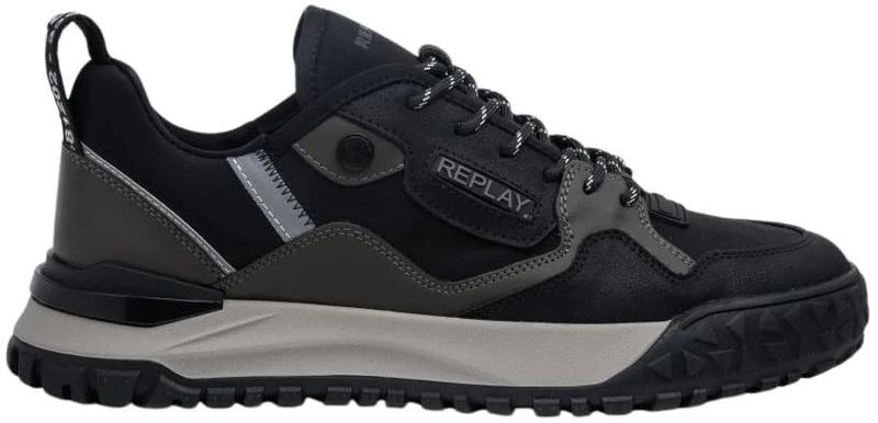 Replay Men's Blix Mixer Trainers, 003 Black, 43 EU, 003 Black, 9.5 UK