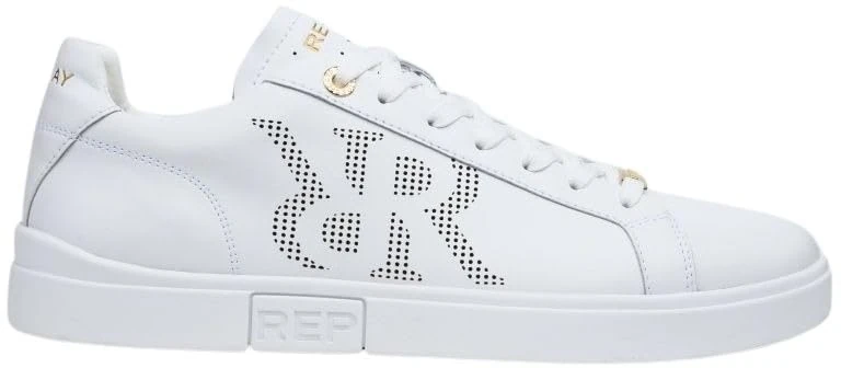 Replay Men's Polys M Double Trainers, 061 White, 43 EU, 061 White, 9.5 UK