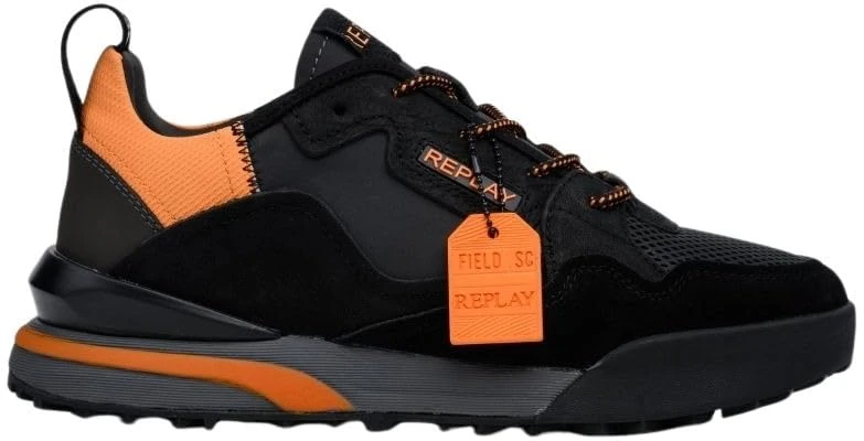Replay Men Field Sc One Sneaker, 003 Black, 9.5 UK