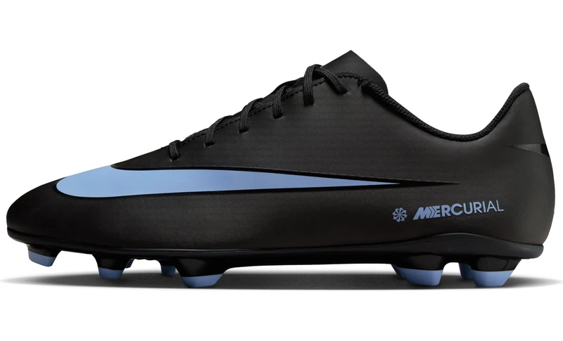 Nike Men's Vapor 16 Club Fg/Mg Football Shoe, Black/Ice Blue, 8.5