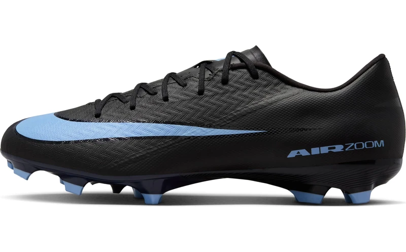 Nike Men's Zm Vapor 16 Academy Fg/Mg Football Shoe, Black/Ice Blue, 8.5