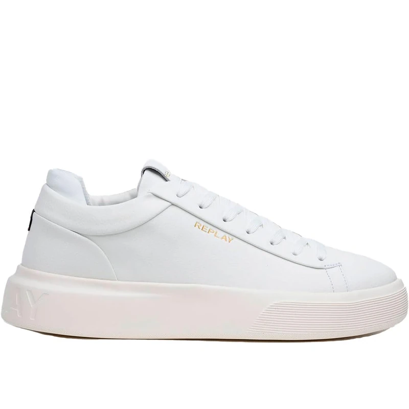 Replay Men's Notting Double Trainers, 061 White, 43 EU, 061 White, 9.5 UK