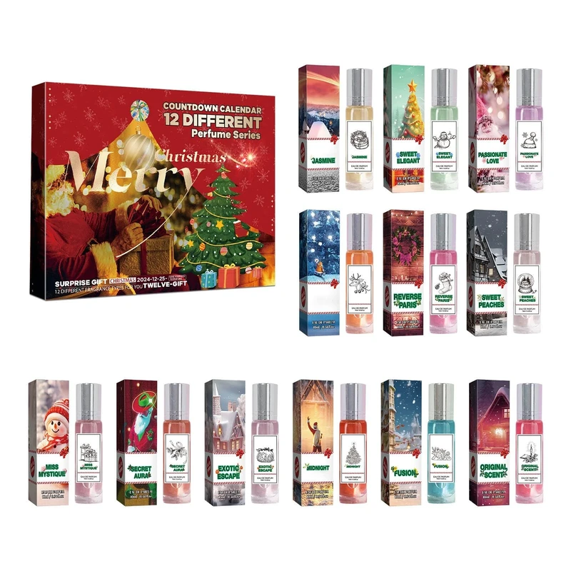 Womens Perfume Advent Calendar 2025, Fragrance Advent Calendar, Christmas Advent Calendar Perfume Set Women, Women's Eau De Parfum, Pheromone Perfume, Gift for Women Before Christmas (120ml, B)
