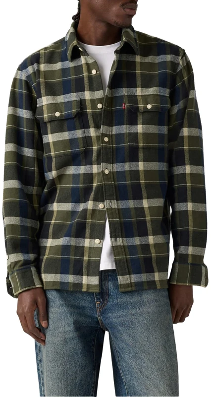 Levi's Jackson Worker Medina Plaid Deep Depths, Medina Plaid Deep De, XL