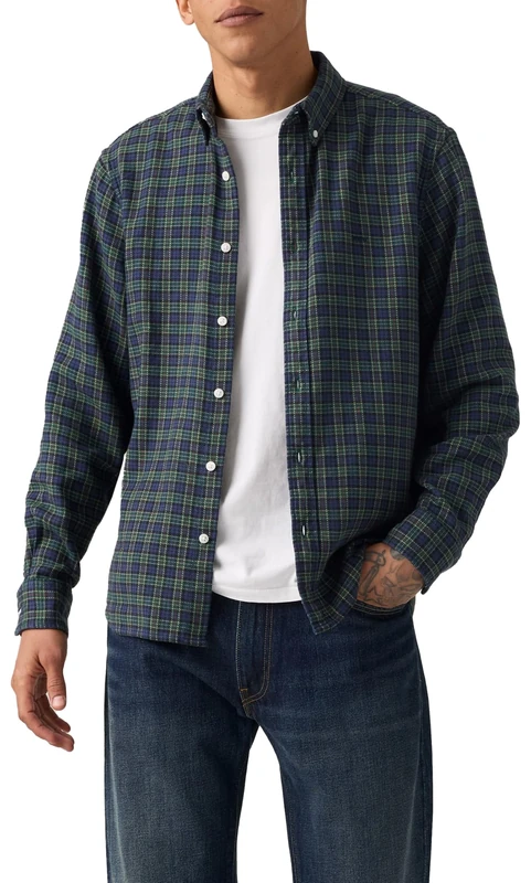 Levi's Men's Authentic Button Down Shirt, Jordan Plaid Star Sa, S