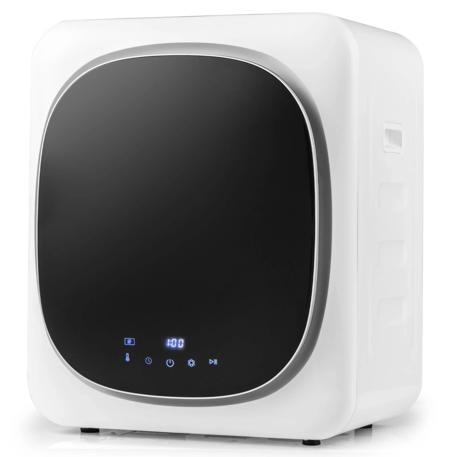 COSTWAY 4kg Vented Tumble Dryer, 800W Compact Laundry Dyer with Deodorize, Smart Mode, 4 Temp Settings, 6 Timer, Stainless Steel Tub & LED Touch Screen, Front Load Clothes Dryer Machine