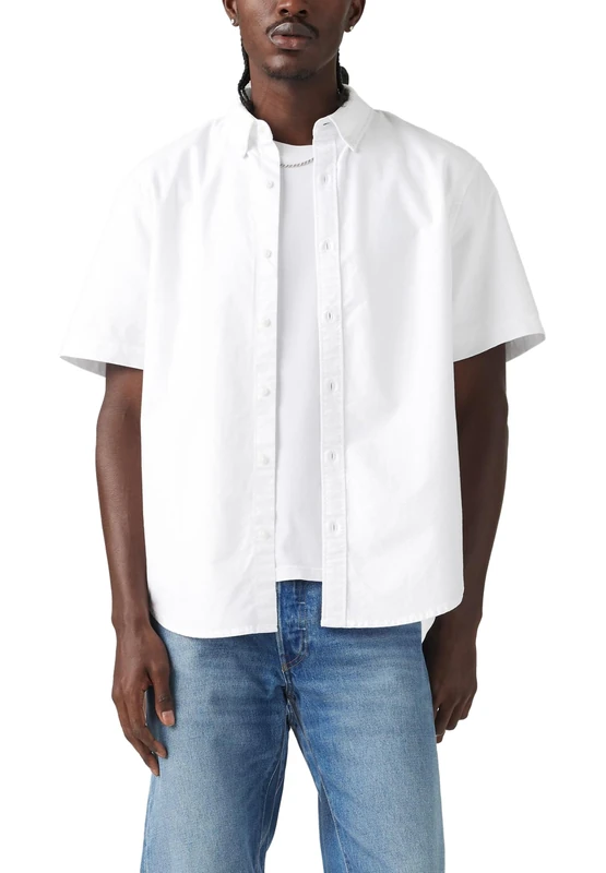 Levi's Ss Authentic Button Down Bright White, Bright White, S