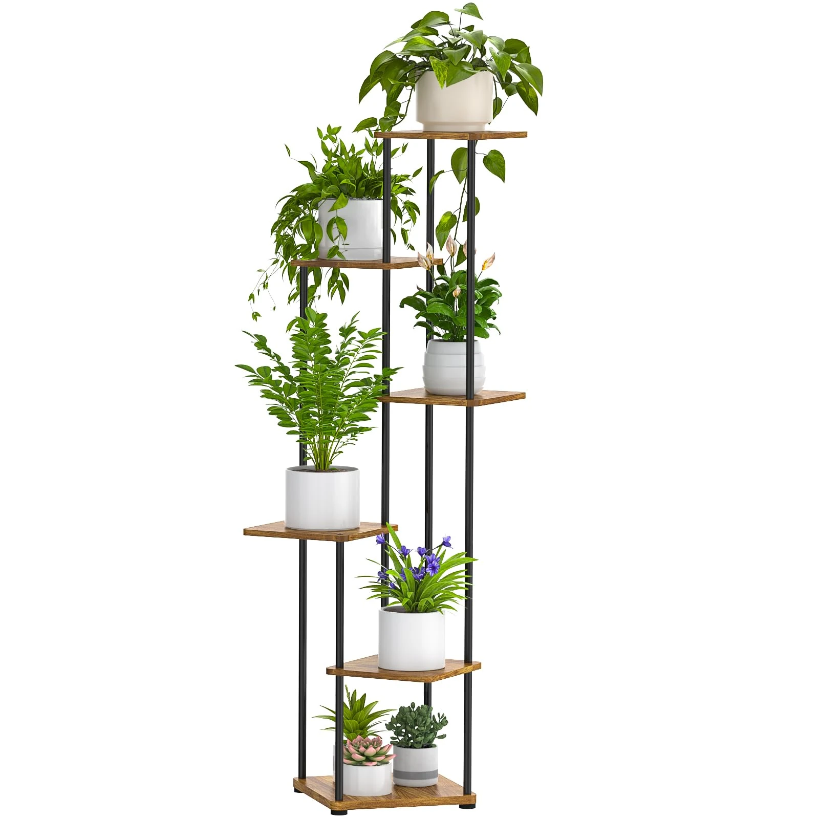 Digtokore Plant Stand Indoor, 6-Tier Tall Plant Stands Plant Shelf Indoor Clearance, Corner Display Rack Flower Pot Holder, Metal Flower Shelves for Multiple Plants
