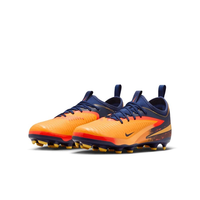 Nike Boy's Jr Phantom 6 Low Acad Fg/Mg Eh Football Shoes, Laser Orange/Lemon Venom/Blue, 2.5 - Image 1