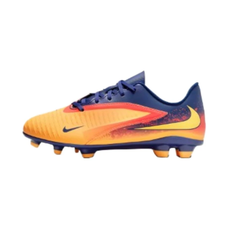 Nike Boy's Jr Phantom 6 Low Club Fg/Mg Eh Football Shoes, Laser Orange/Lemon Venom/Blue, 4