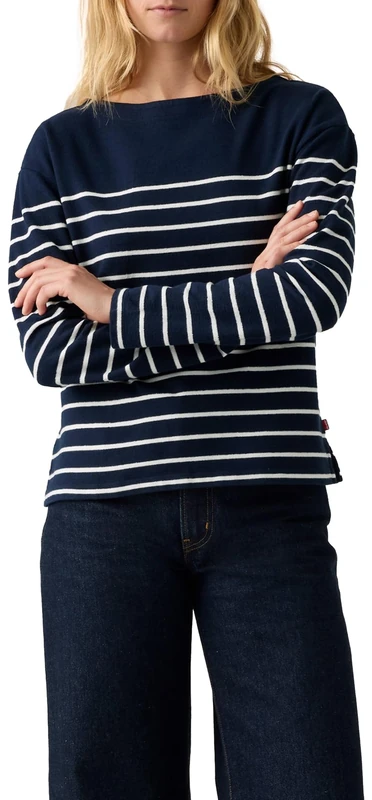 Levi's Marin Stripe Top Magnolia Stripe Navy Bl, Magnolia Stripe Navy, XL