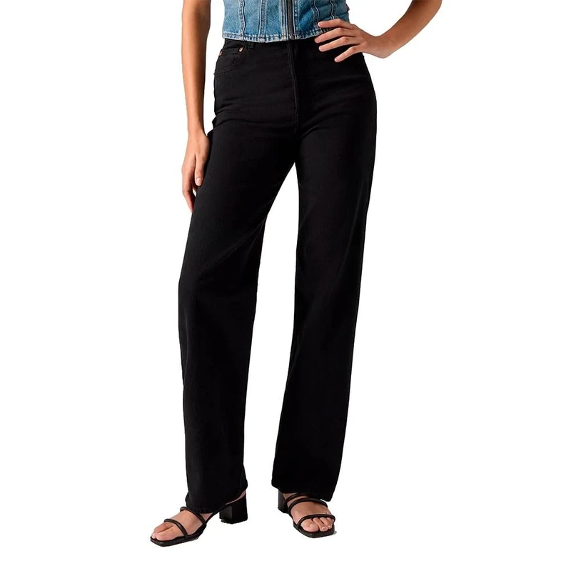 Levi's Women's Ribcage Full Length Pants, Black Sprout., 29W x 30L