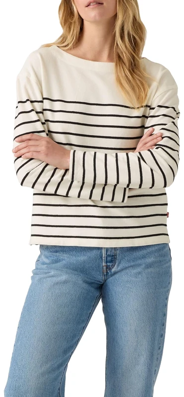 Levi's Marin Stripe Top Magnolia Stripe Egret A, Magnolia Stripe Egre, S - Image 1