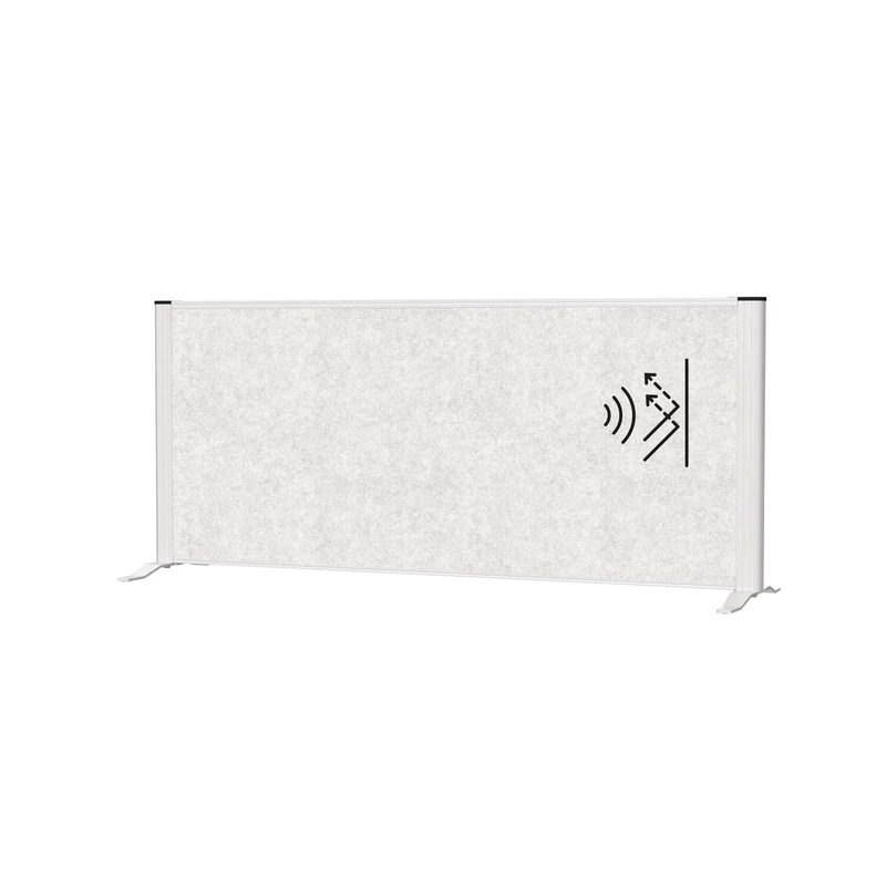 MAUL MAULconnecto Acoustic Table Divider 120 x 50 cm Room Divider for Desk, Sideboard, Room Divider with Feet, Acoustic Fleece (4000 g/m²) as Privacy Screen and Sound Insulation