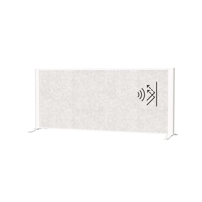 MAUL MAULconnecto Acoustic Table Divider 120 x 50 cm Room Divider for Desk, Sideboard, Room Divider with Feet, Acoustic Fleece (4000 g/m²) as Privacy Screen and Sound Insulation