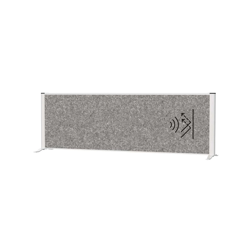 MAUL MAULconnecto Acoustic Table Divider 160 x 50 cm Room Divider for Desk, Sideboard, Room Divider with Feet, Acoustic Fleece (4000 g/m²) as Privacy Screen and Sound Insulation