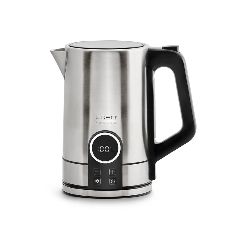 CASO Design Selection WK2200 Kettle, 1.7L Capacity for Up To 7 Cups, Multi-Temp Settings from 40 – 100°C, Large LED Temperature Display, Intuituve Sensor-Touch Operation, 360° Base