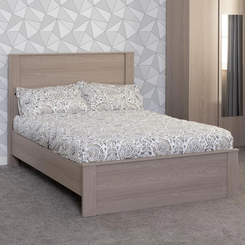 Seconique Paris 4'6" Bed (Double) in Smoked Ash Effect