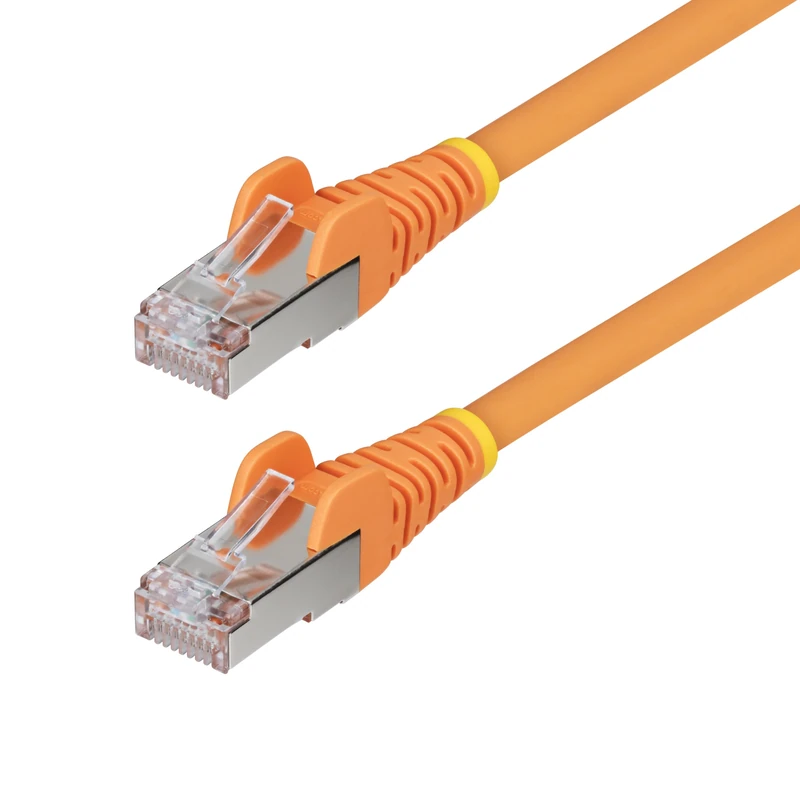 StarTech.com 50ft Orange CAT6a Ethernet Cable, Snagless RJ45, 10GbE, 100W PoE++, S/FTP, 500MHz, 27AWG Pure Bare Copper, LSZH