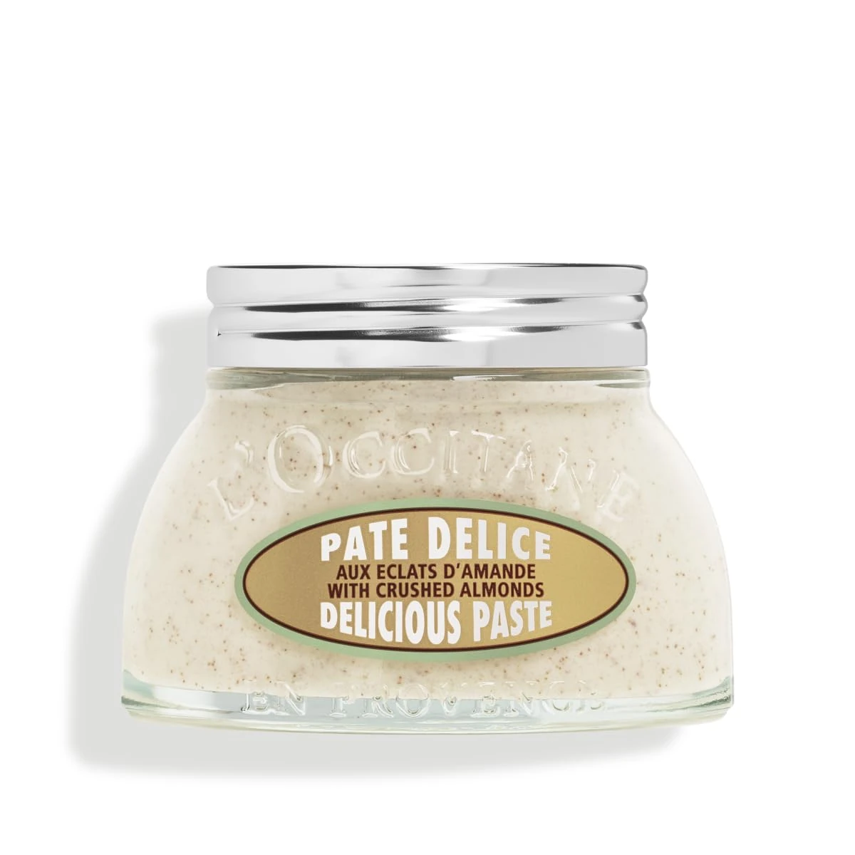 L'OCCITANE Almond Delicious Paste 200ml, Exfoliating Scrub with Almond Oil and Butter, Crushed Almond Shells, Luxury and Clean Beauty Body Exfoliator for All Skin Types