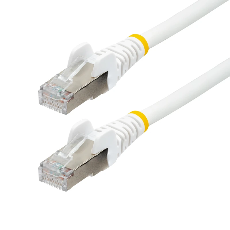 StarTech.com 50ft White CAT6a Ethernet Cable, Snagless RJ45, 10GbE, 100W PoE++, S/FTP, 500MHz, 27AWG Pure Bare Copper, LSZH