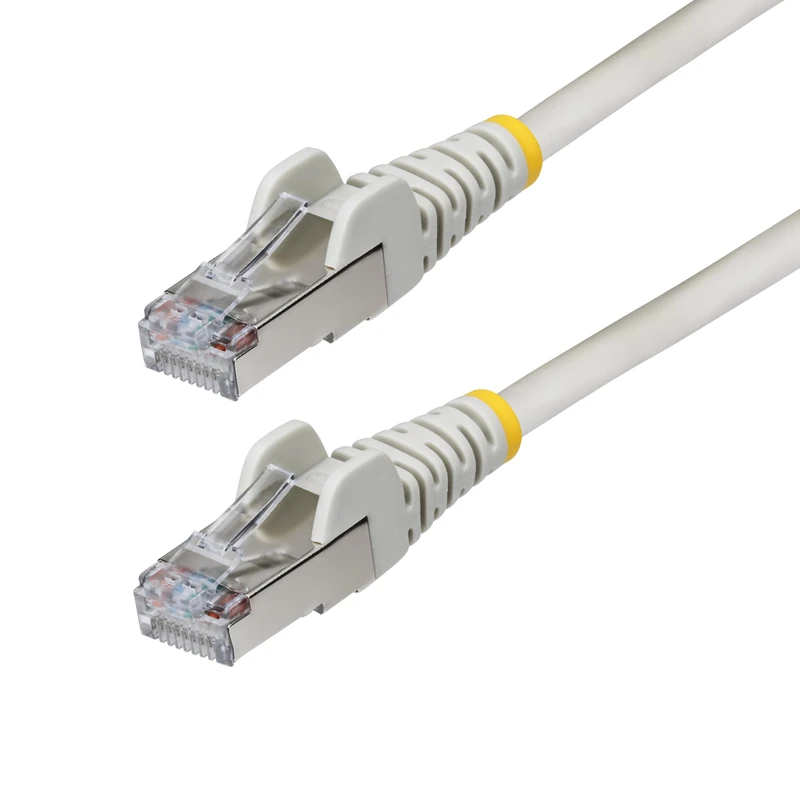 StarTech.com 50ft Gray CAT6a Ethernet Cable, Snagless RJ45, 10GbE, 100W PoE++, S/FTP, 500MHz, 27AWG Pure Bare Copper, LSZH - Image 1
