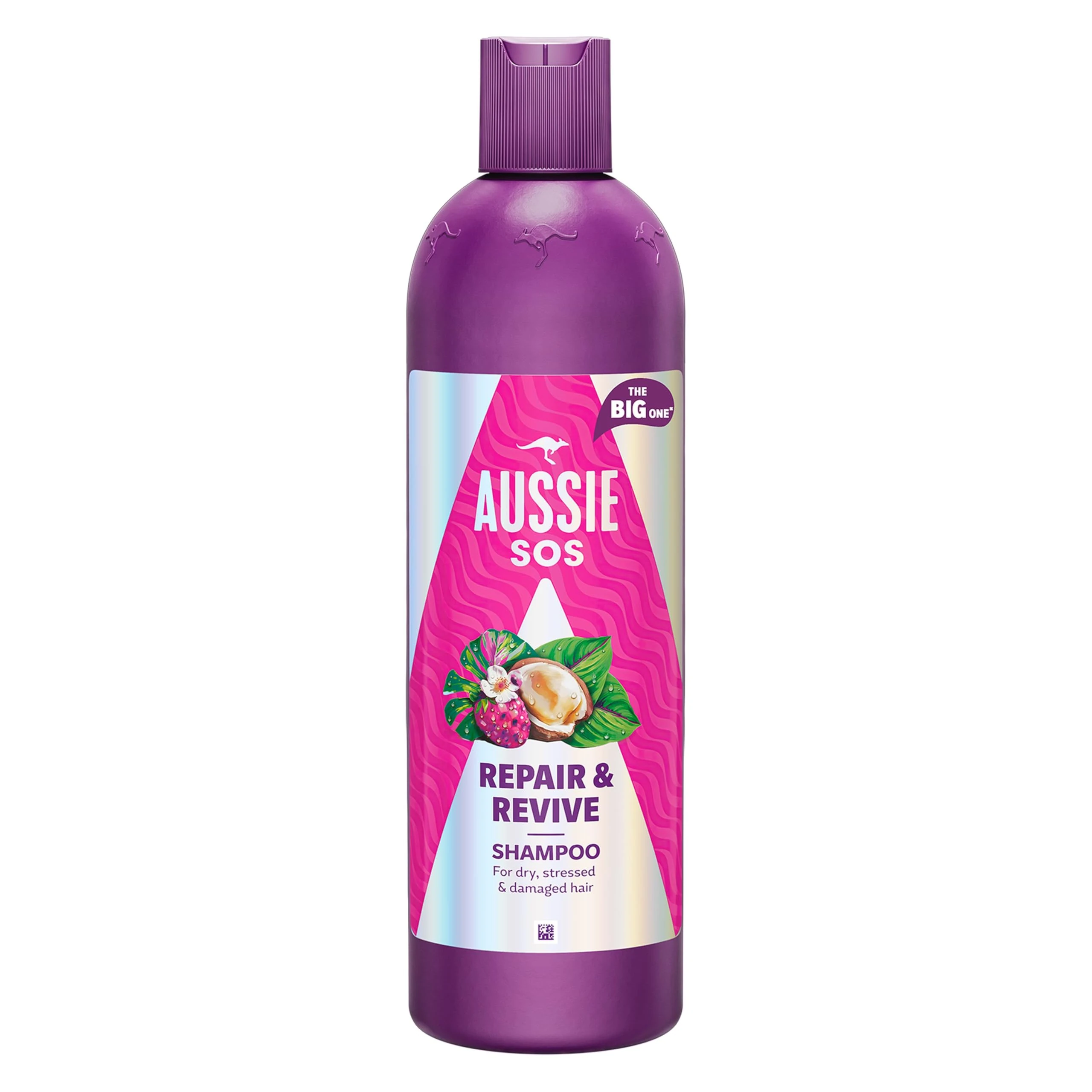 Aussie SOS Repair & Revive Shampoo 500ml to Leave Dry, Stressed and Damaged Hair Feeling Soft, Smooth and Hydrated, Protects against Future Damage, Vegan, Infused with Australian Superfoods