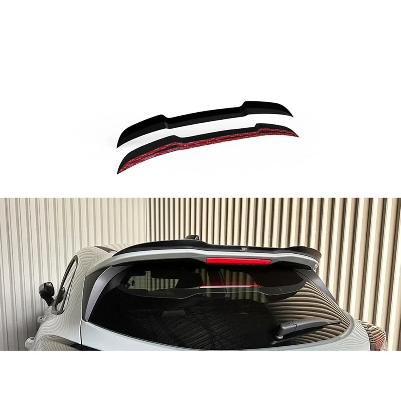 Motordrome Roof spoiler (Spoiler Cap) compatible with Ford Puma ST/ST-Line X/ST-Line with ST Spoiler 2019-2024 & Facelift 2024- (ABS Gloss Black)