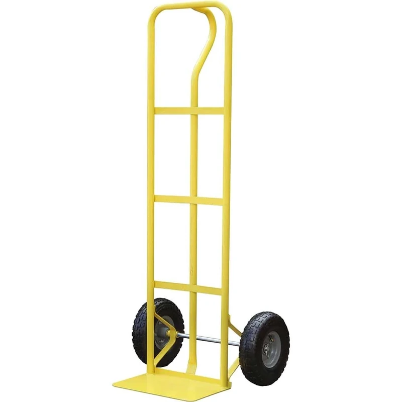 Faithfull FAITRUCKPH Sack Truck with P Handle for one-handed use, Hand Trolley for transporting large items, Load Capacity 200kg, Zinc-yellow
