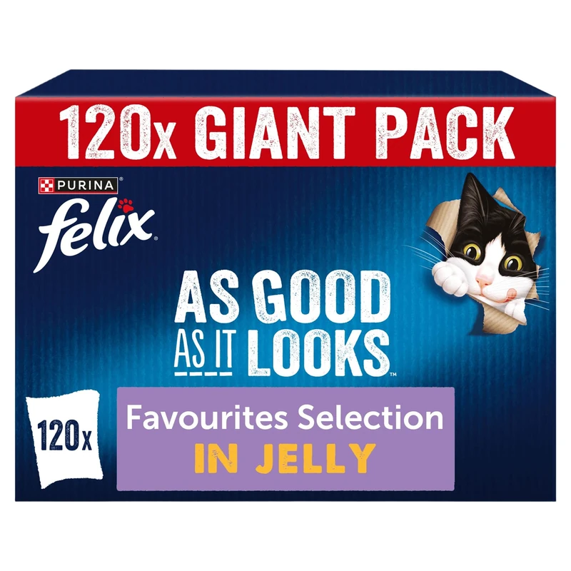 Felix As Good As It Looks Salmon - 120x85g Cat Food Pouches - Image 1