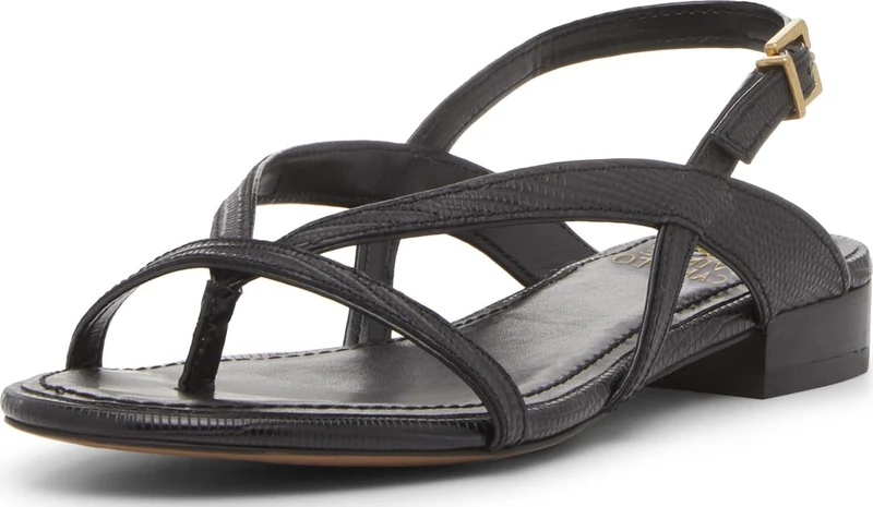Vince Camuto Women's Melly Flat Sandal, Black, 8 UK