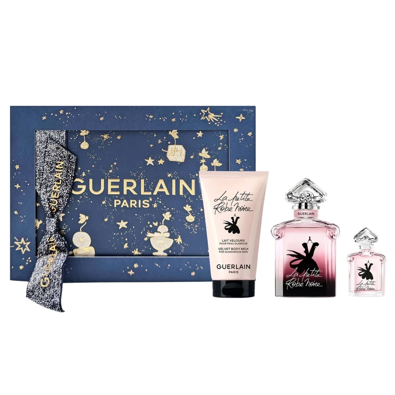 Guerlain La Petite Robe Noire Intense 3-Pcs Gift Set Eau de Parfum spray 1.6 fl oz + Body lotion 2.5 fl oz + Eau de Parfum 0.16 fl oz)