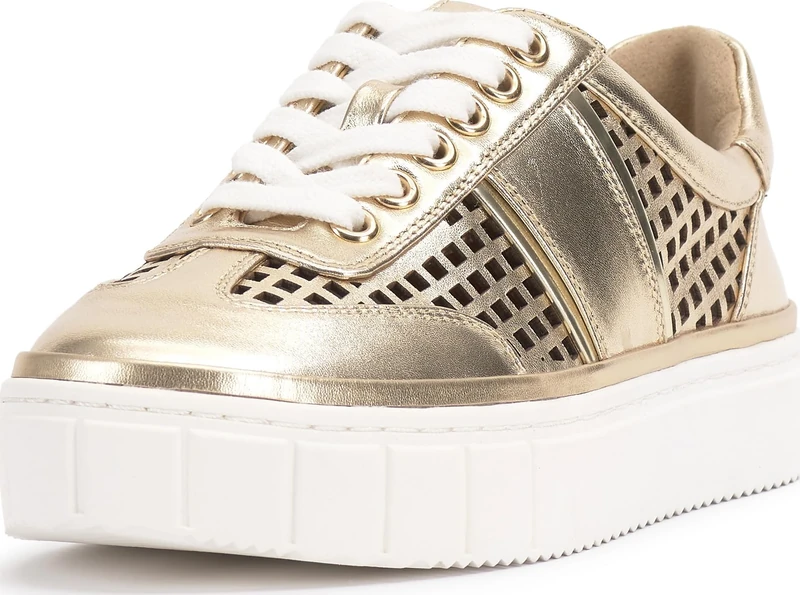 Vince Camuto Women's Raiden Sneaker, Egyptian Gold, 3.5 UK