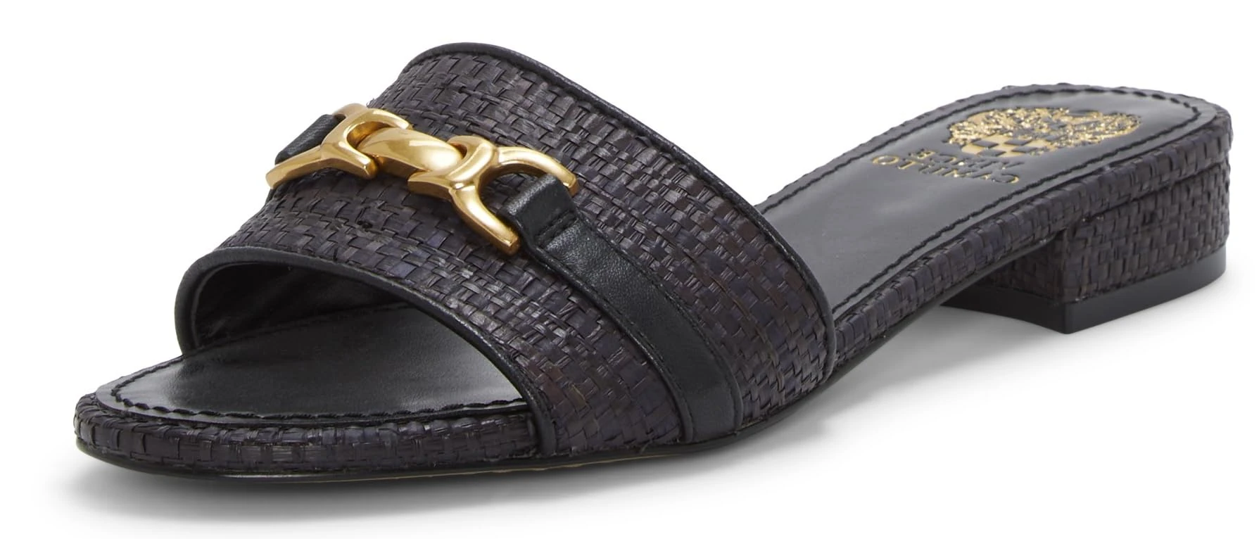 Vince Camuto Women's Maxine Heeled Sandal, Black Raffia, 4.5 UK